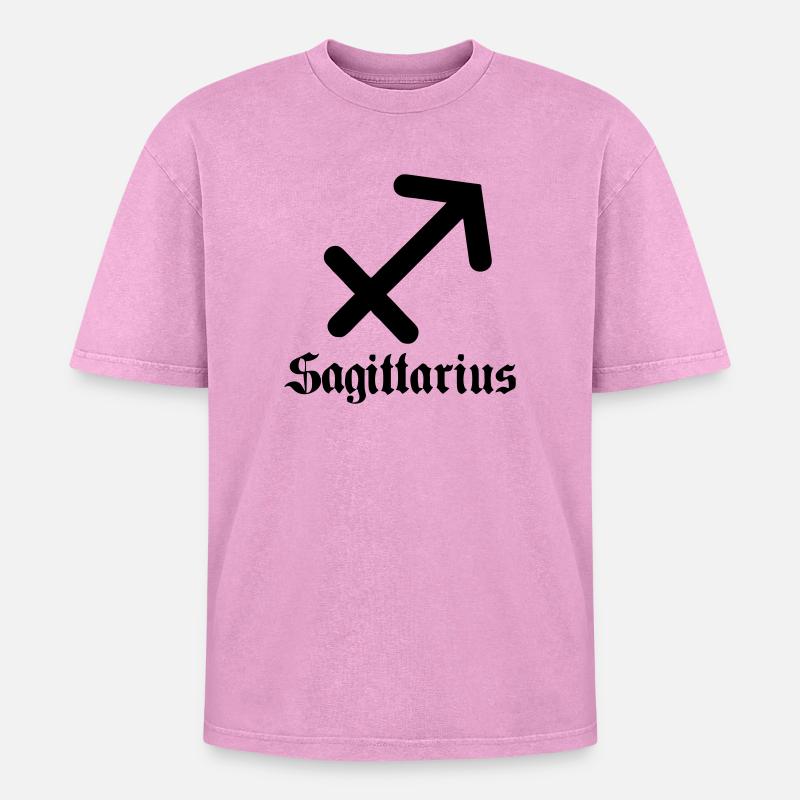 Boogschutter Sagittarius - Oversized Unisex Premium Acid-Washed T-Shirt - acid washed pink