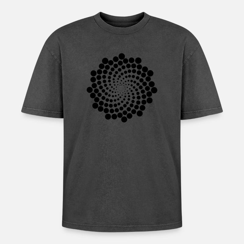 Spirale de point de tourbillon - T-shirt Premium unisexe oversize acid-washed - undefined