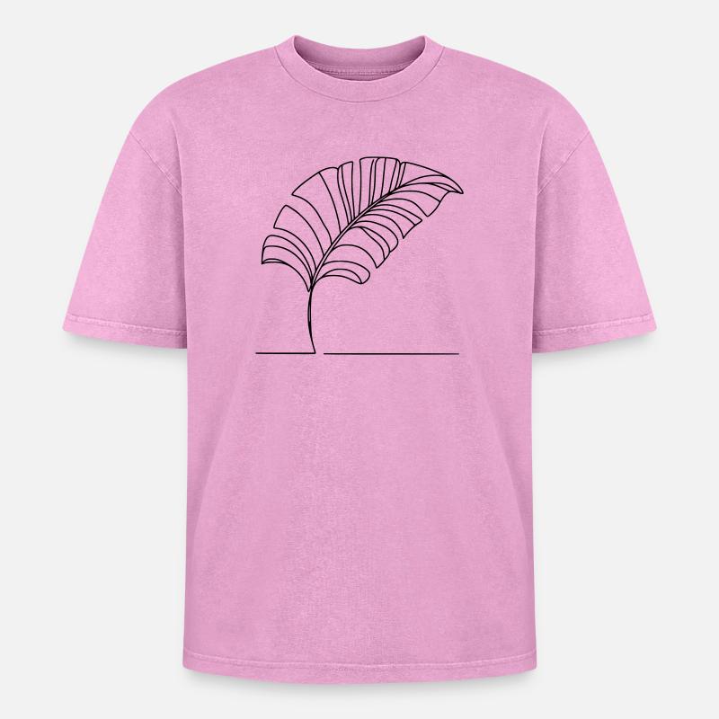 Blatt - Oversized Unisex Premium Acid-Washed T-Shirt - Pink Acid Wash