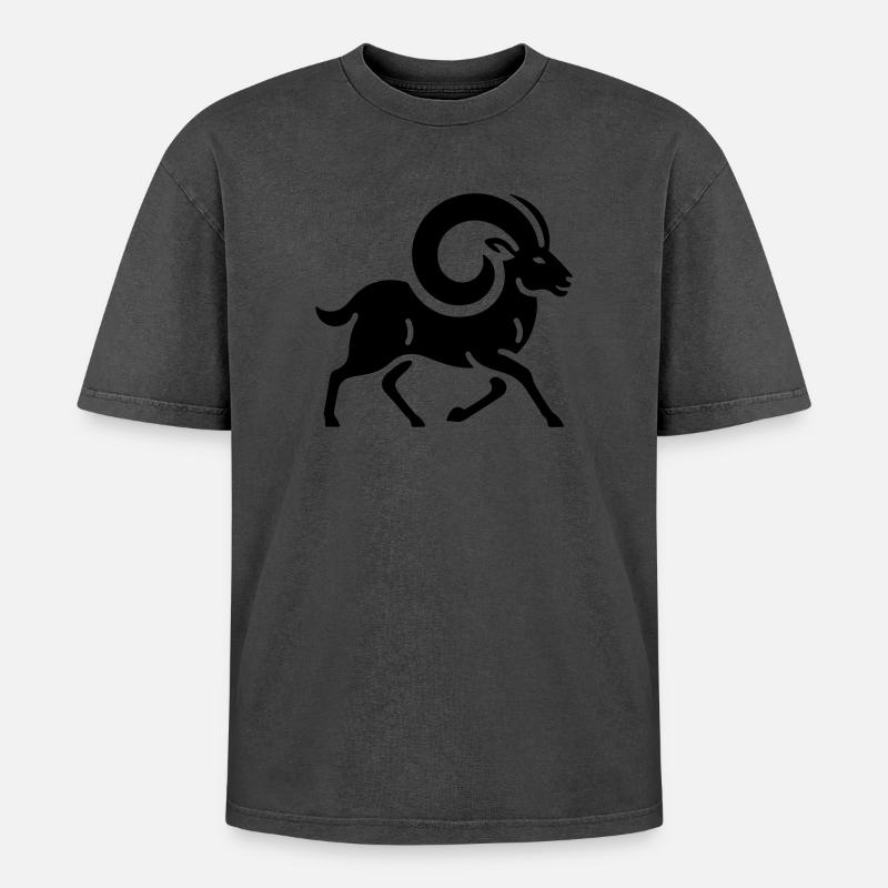 Aries 3 - Oversized Unisex Premium Acid-Washed T-Shirt - undefined