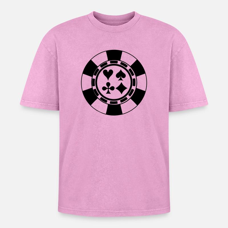 Fickle casino - Oversized Unisex Premium Acid-Washed T-Shirt - acid washed pink