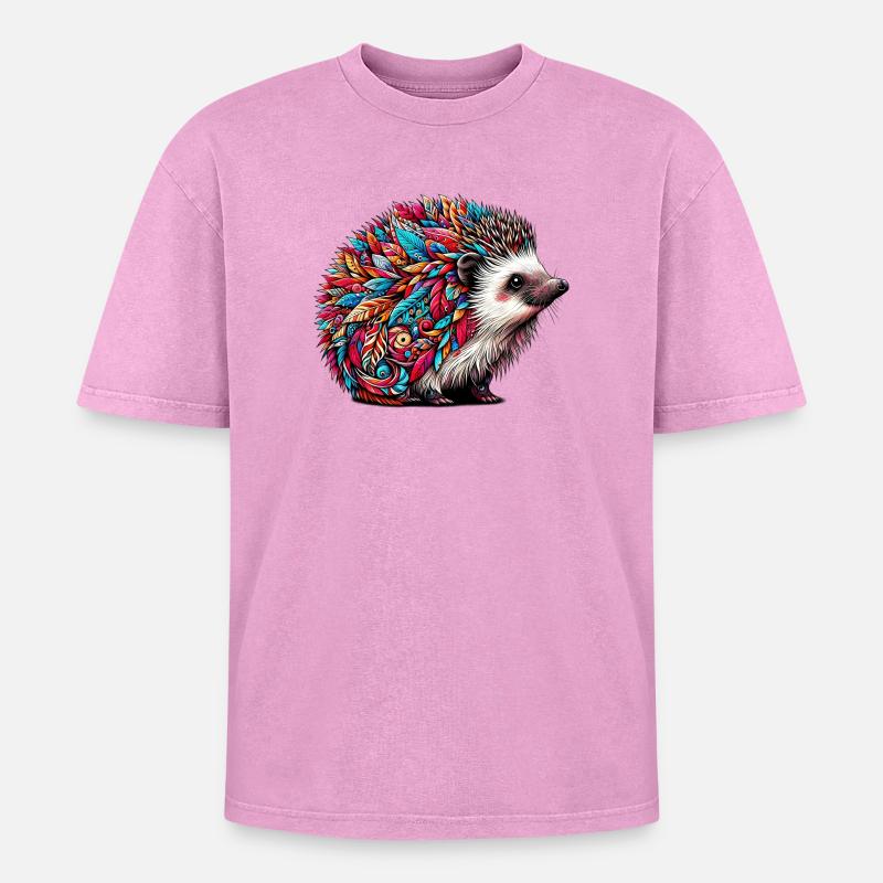 Igel - Oversized Unisex Premium Acid-Washed T-Shirt - Pink Acid Wash