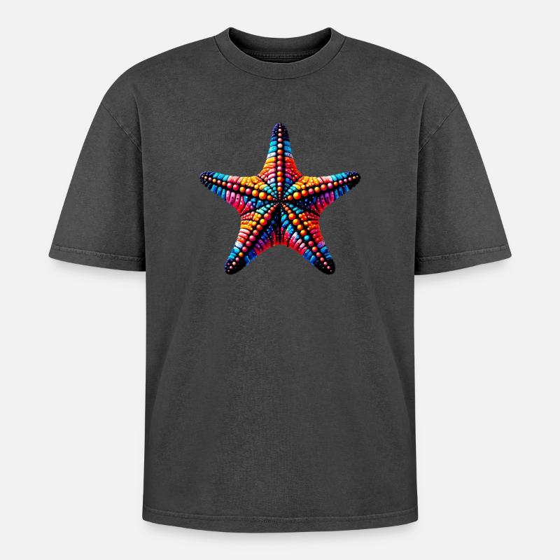 Seestern - Oversized Unisex Premium Acid-Washed T-Shirt - undefined