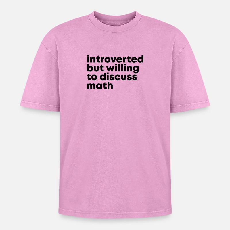 Math - Oversized Unisex Premium Acid-Washed T-Shirt - acid washed pink