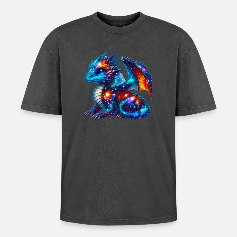 Drache - Oversized Unisex Premium Acid-Washed T-Shirt - undefined