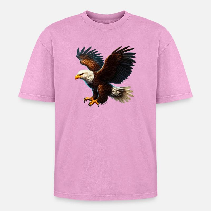 Aigle - T-shirt Premium unisexe oversize acid-washed - rose délavé acide