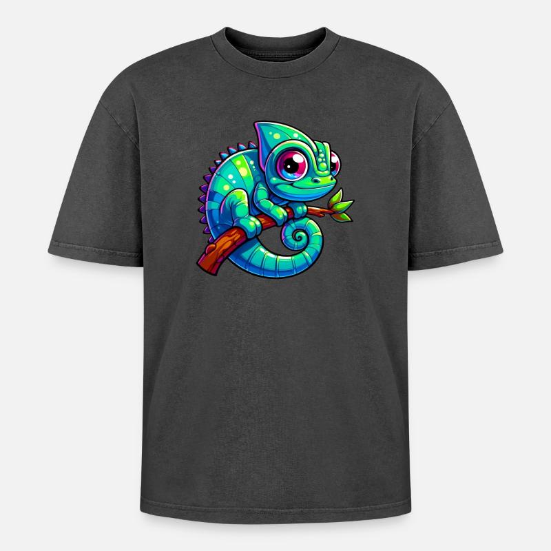Chameleon - Oversized Unisex Premium Acid-Washed T-Shirt - undefined