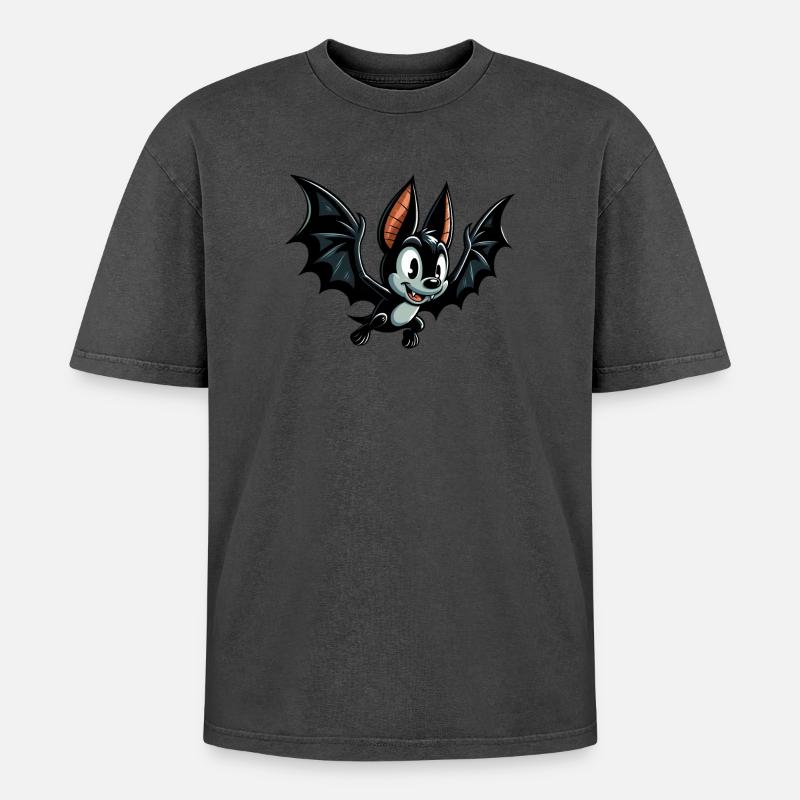 Fledermaus - Oversized Unisex Premium Acid-Washed T-Shirt - undefined