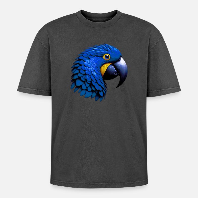 Parrot - Oversized Unisex Premium Acid-Washed T-Shirt - undefined