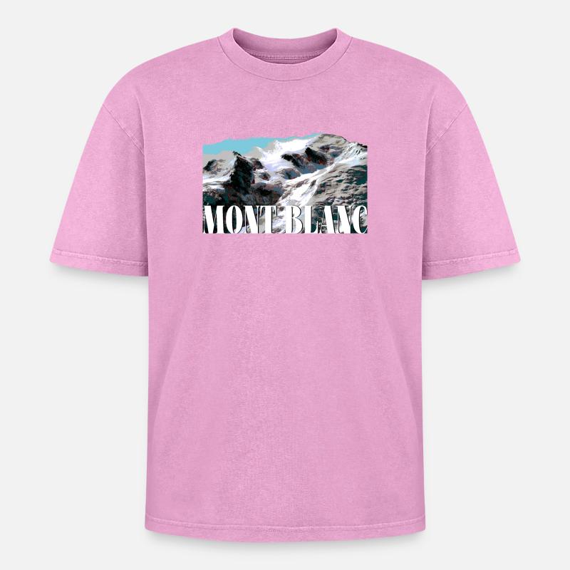 Blanc - Oversized Unisex Premium Acid-Washed T-Shirt - acid washed pink