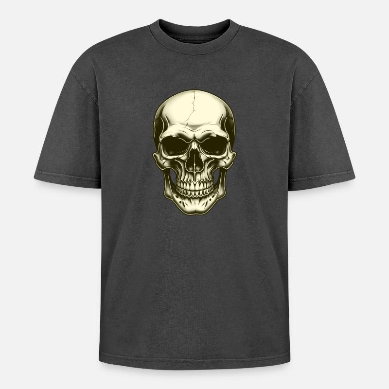 Schädel Schädel - Oversized Unisex Premium Acid-Washed T-Shirt - undefined