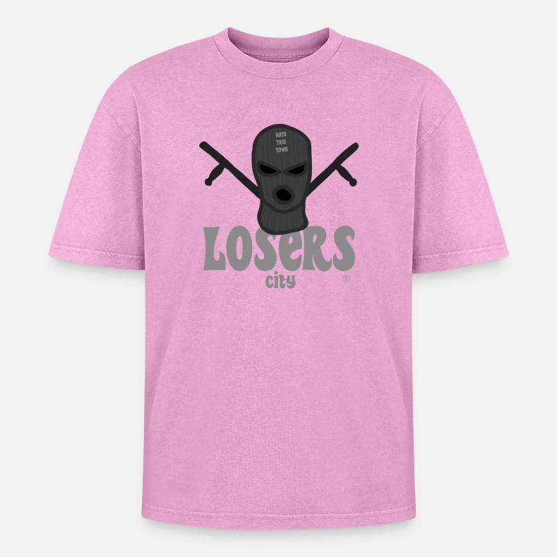 Thug on Protest - Oversized Unisex Premium Acid-Washed T-Shirt - acid washed pink