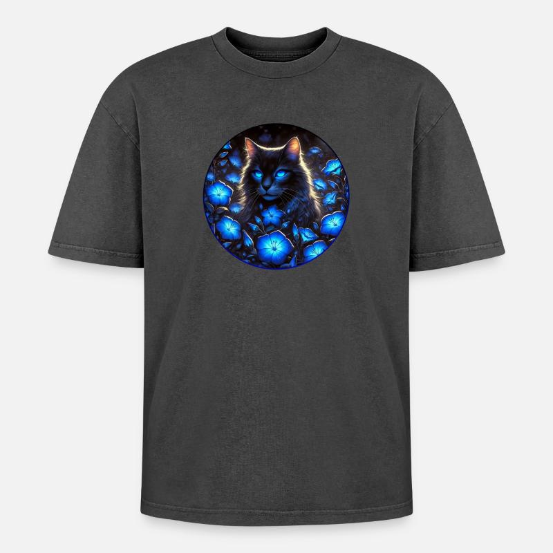 Chat d’une beauté éclatante - T-shirt Premium unisexe oversize acid-washed - rose délavé acide