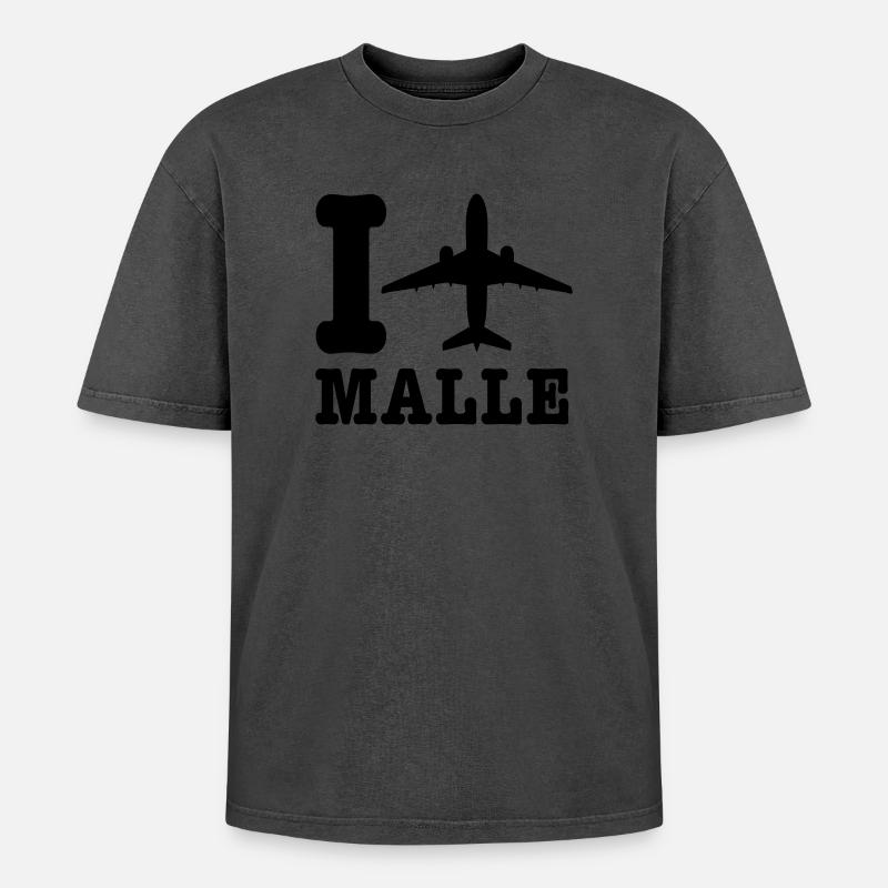Mallorca Urlaub - Oversized Unisex Premium Acid-Washed T-Shirt - undefined