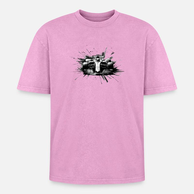 Absolute Speed - Oversized Unisex Premium Acid-Washed T-Shirt - acid washed pink