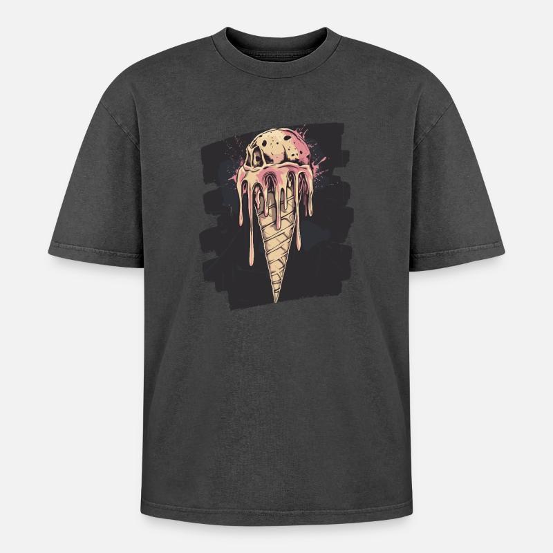 Eiscreme Eis - Oversized Unisex Premium Acid-Washed T-Shirt - undefined