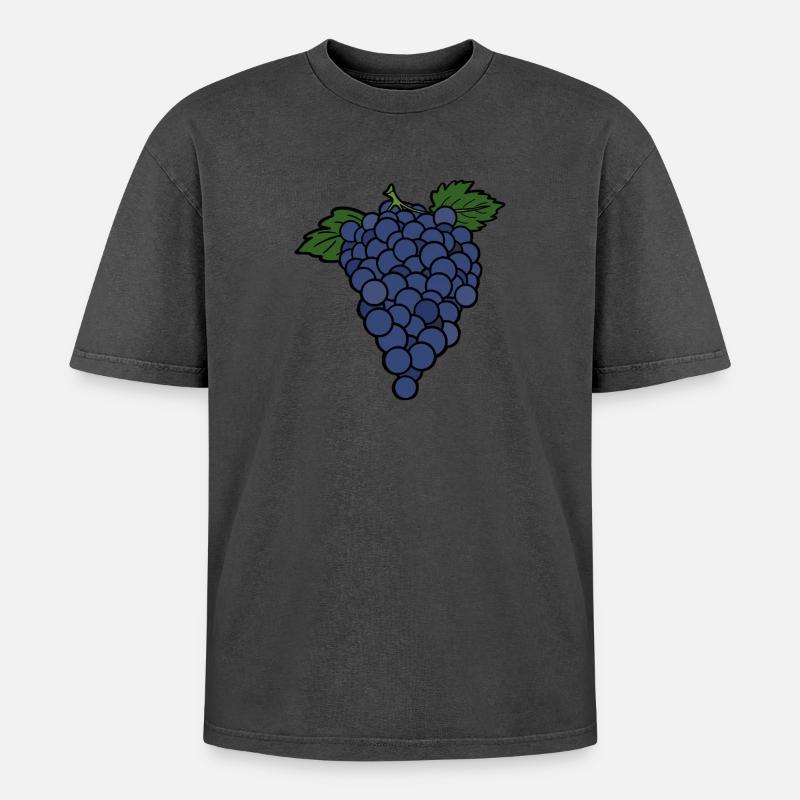 Delicious Fruit Grape - Oversized Unisex Premium Acid-Washed T-Shirt - undefined