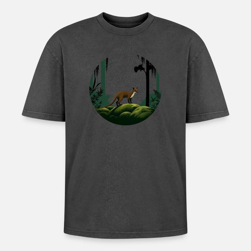 Fossa - Oversized Unisex Premium Acid-Washed T-Shirt - undefined