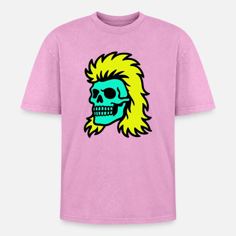 Crâne de mulet - T-shirt Premium unisexe oversize acid-washed - rose délavé acide