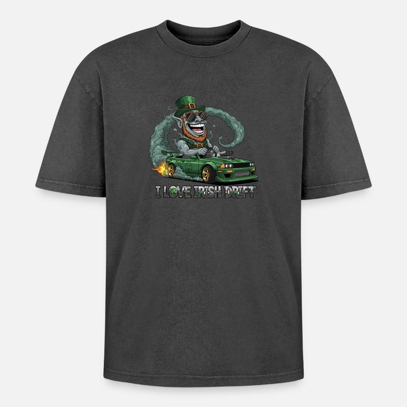 Saint-Patrick Cascade Drifting Design - T-shirt Premium unisexe oversize acid-washed - undefined
