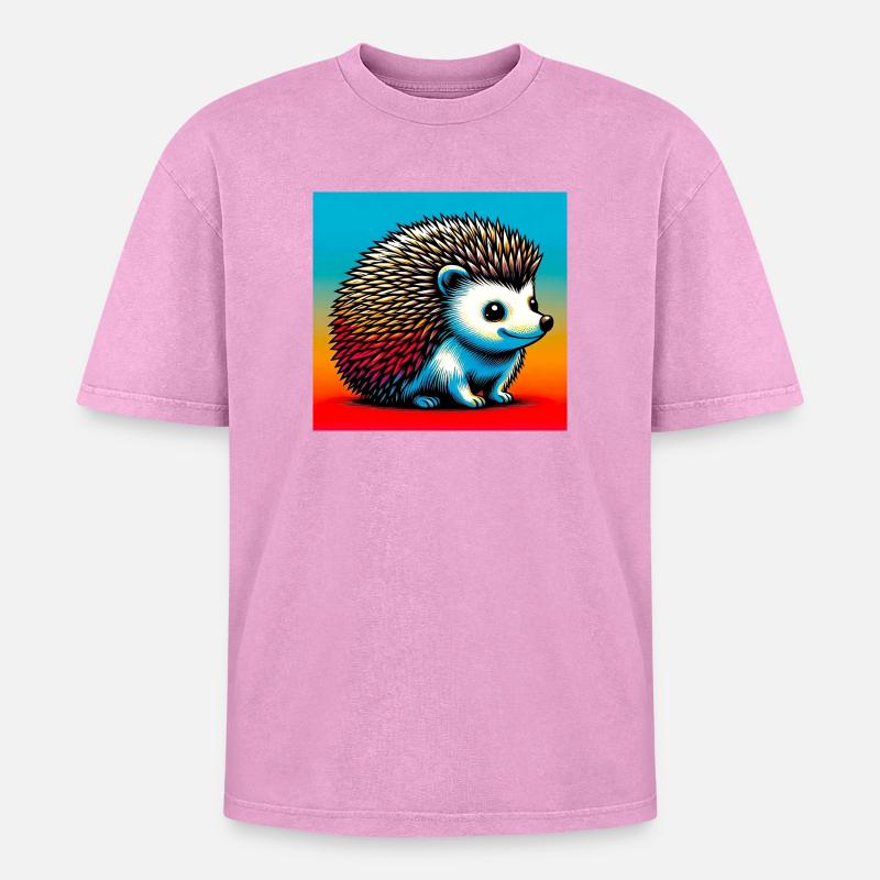 Igel - Oversized Unisex Premium Acid-Washed T-Shirt - Pink Acid Wash