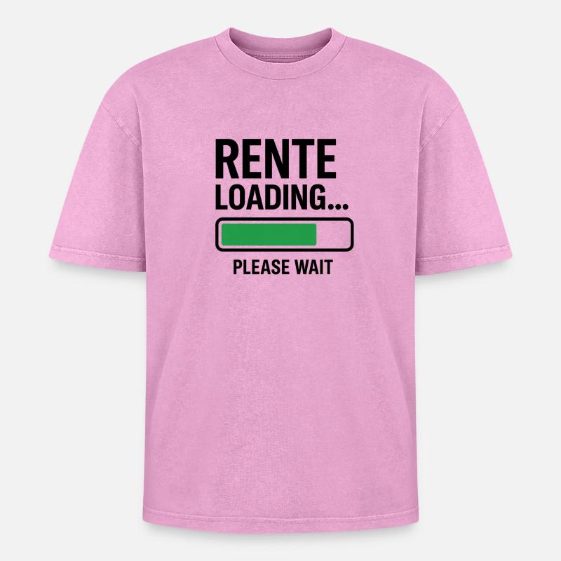 Rente Loading please wait - Oversized Unisex Premium Acid-Washed T-Shirt - acid washed pink