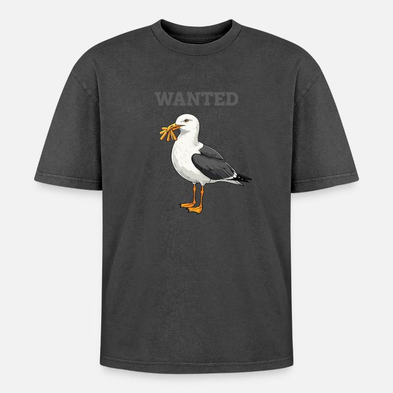 Gesuchte Pommes-möwe - Oversized Unisex Premium Acid-Washed T-Shirt - undefined