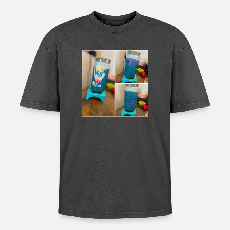 Glitter Mug - Oversized Unisex Premium Acid-Washed T-Shirt - undefined