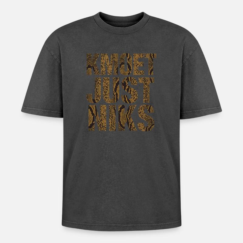 Kmoet just nothing, Antwerp dialect Shirts - Oversized Unisex Premium Acid-Washed T-Shirt - acid washed pink