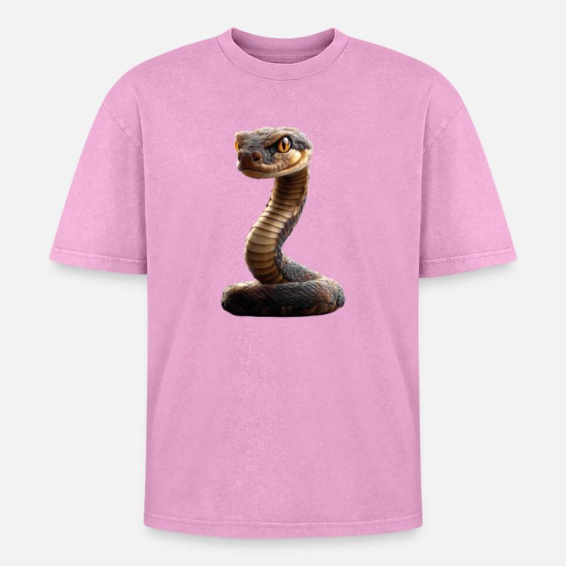 snake, python, cobra, rattlesnake, snakes - Oversized Unisex Premium Acid-Washed T-Shirt - undefined