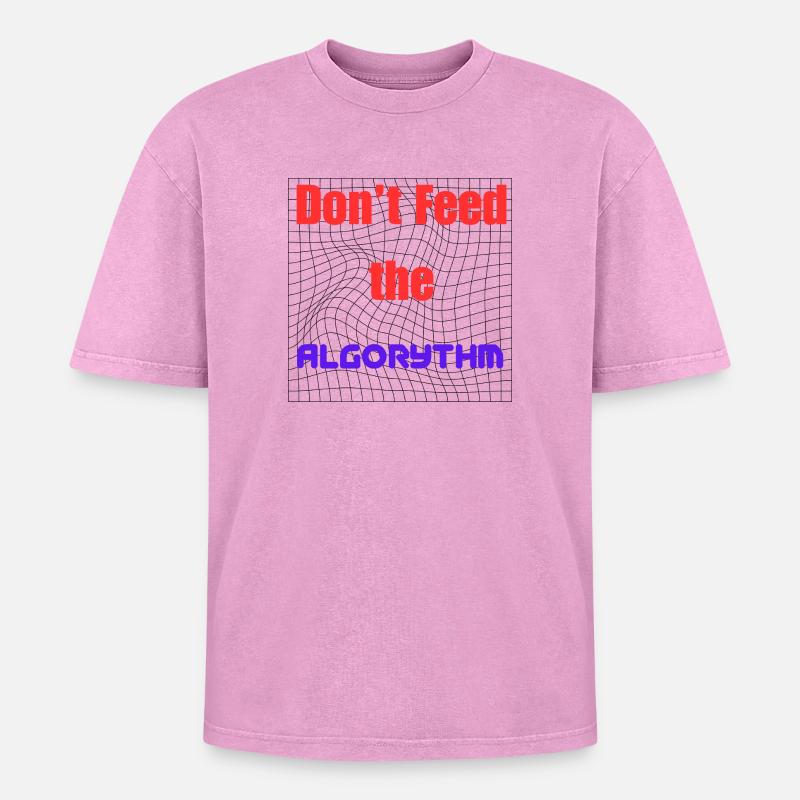 Motivation to Beat Algorithms - Oversized Unisex Premium Acid-Washed T-Shirt - acid washed pink