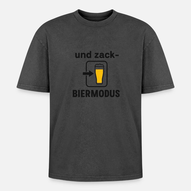 Biermodus Smartphone Design - Oversized Unisex Premium Acid-Washed T-Shirt - Pink Acid Wash