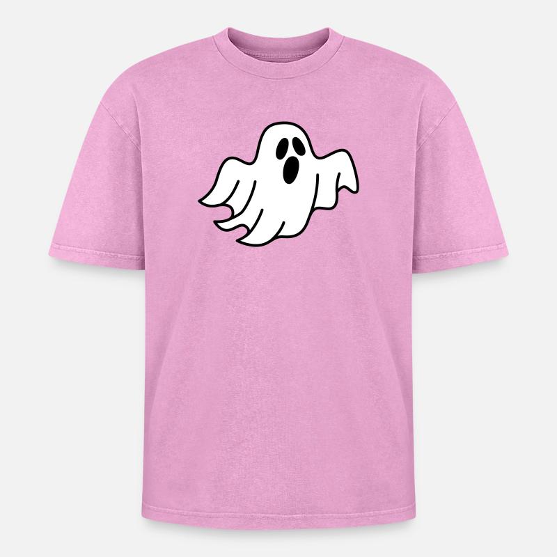 Geist oder Gespenst - Oversized Unisex Premium Acid-Washed T-Shirt - Pink Acid Wash