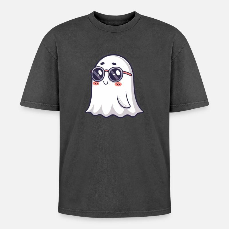 Retro Phantom Runde Brille - Oversized Unisex Premium Acid-Washed T-Shirt - undefined