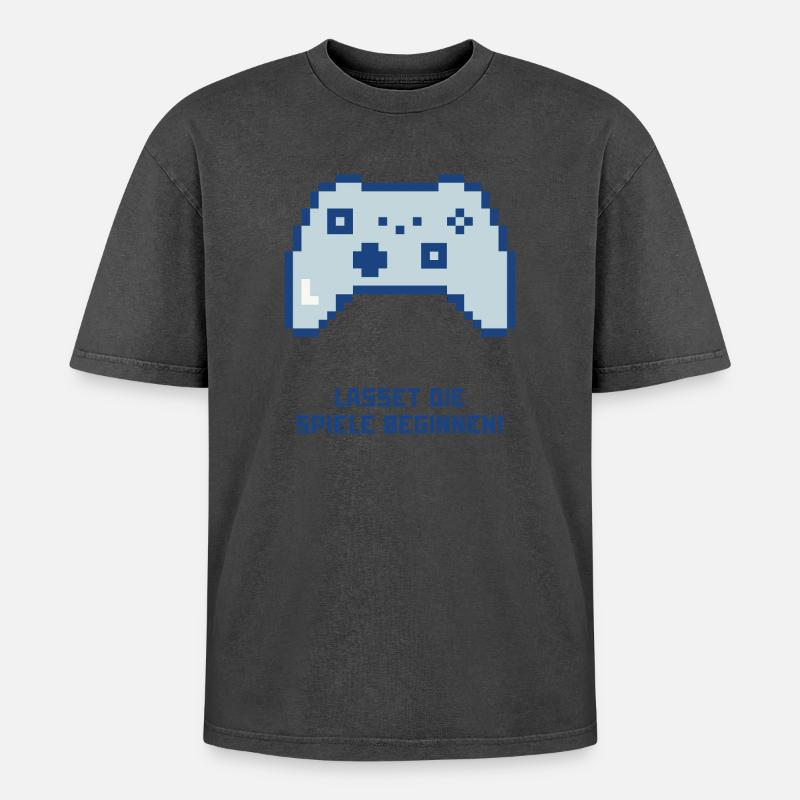 Let the games begin - Oversized Unisex Premium Acid-Washed T-Shirt - undefined