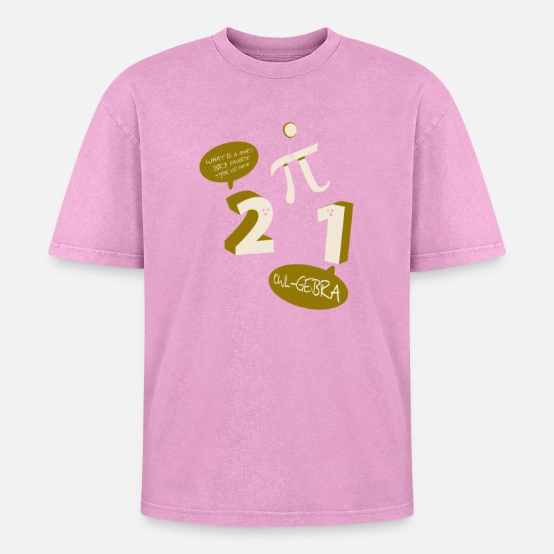 Math Math Math Teacher Mathematician - Oversized Unisex Premium Acid-Washed T-Shirt - acid washed pink
