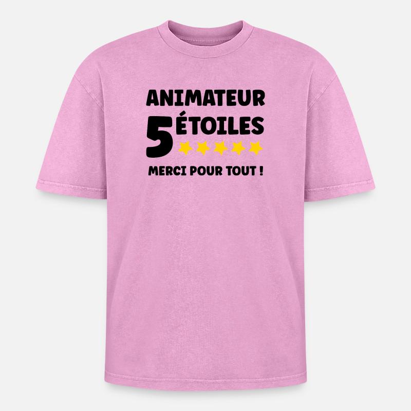 host - Oversized Unisex Premium Acid-Washed T-Shirt - acid washed pink