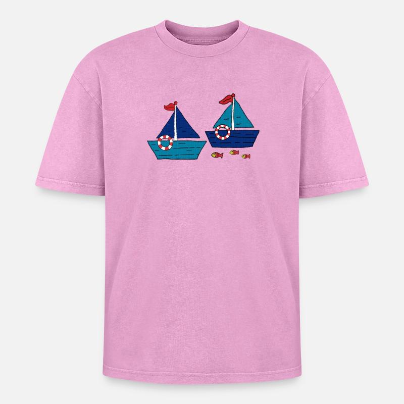 Shuttle - Oversized Unisex Premium Acid-Washed T-Shirt - acid washed pink