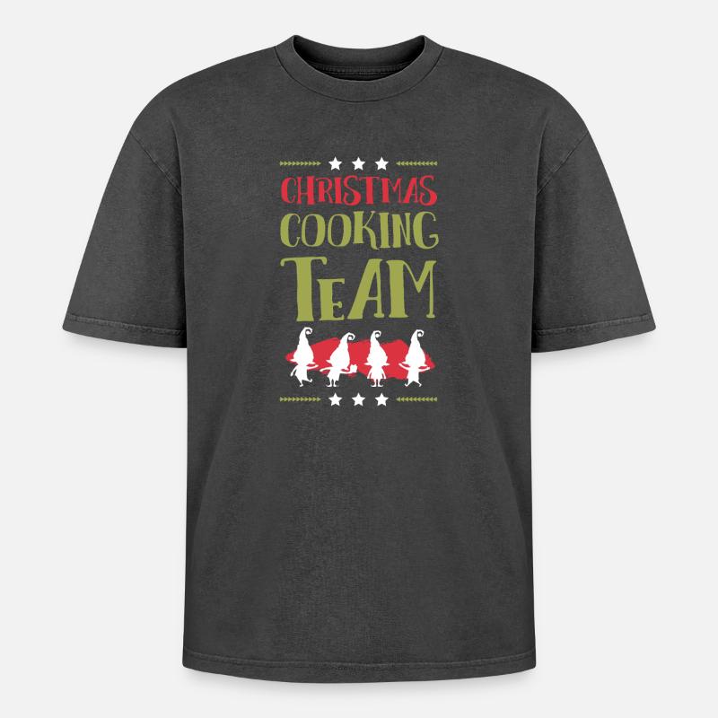 Weihnachts Kochen Backen Team - Oversized Unisex Premium Acid-Washed T-Shirt - undefined