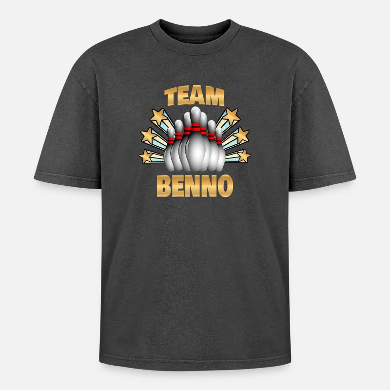 Bowling Benno - Oversized Unisex Premium Acid-Washed T-Shirt - Pink Acid Wash