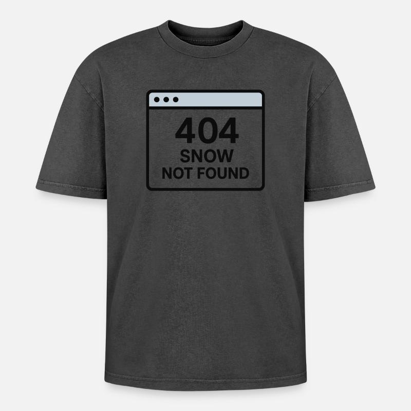 404 Schnee Nicht Gefunden - Oversized Unisex Premium Acid-Washed T-Shirt - undefined