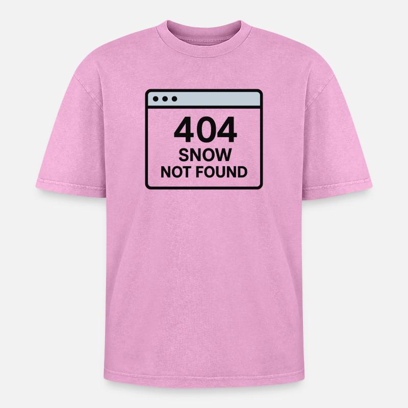 404 Snow not found - Oversized Unisex Premium Acid-Washed T-Shirt - acid washed pink