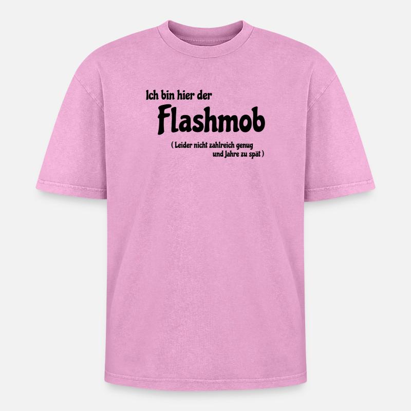 Flash mob - T-shirt Premium unisexe oversize acid-washed - rose délavé acide