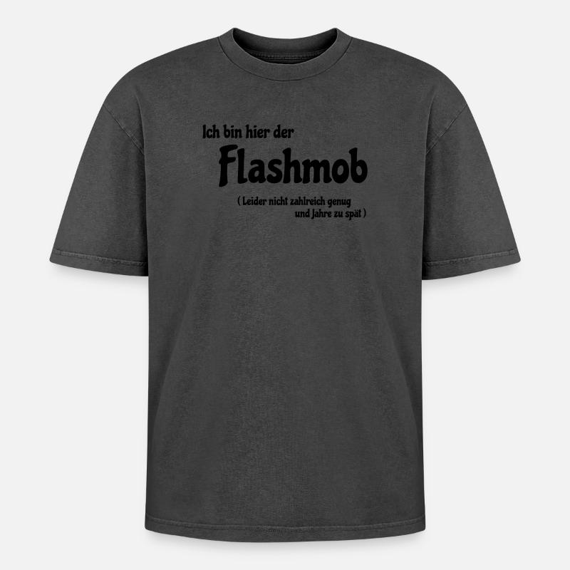Flashmob - Oversized Unisex Premium Acid-Washed T-Shirt - undefined