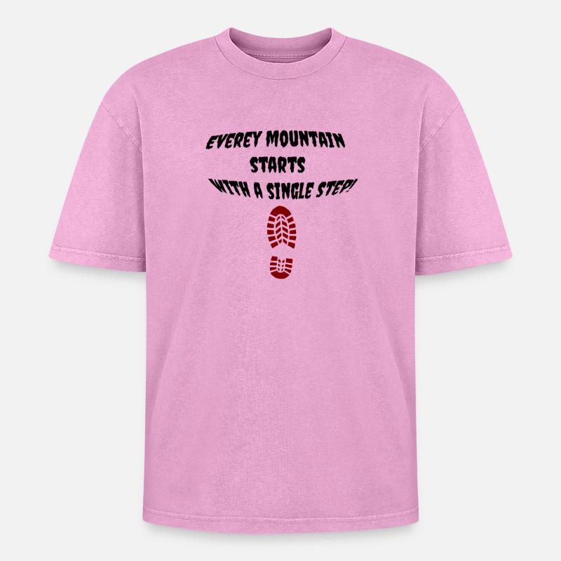 first_step - T-shirt Premium unisexe oversize acid-washed - rose délavé acide