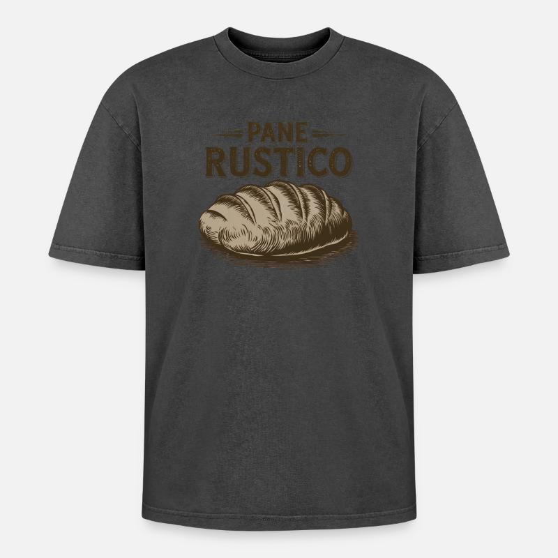 Pane Rustico – Brot - Oversized Unisex Premium Acid-Washed T-Shirt - undefined