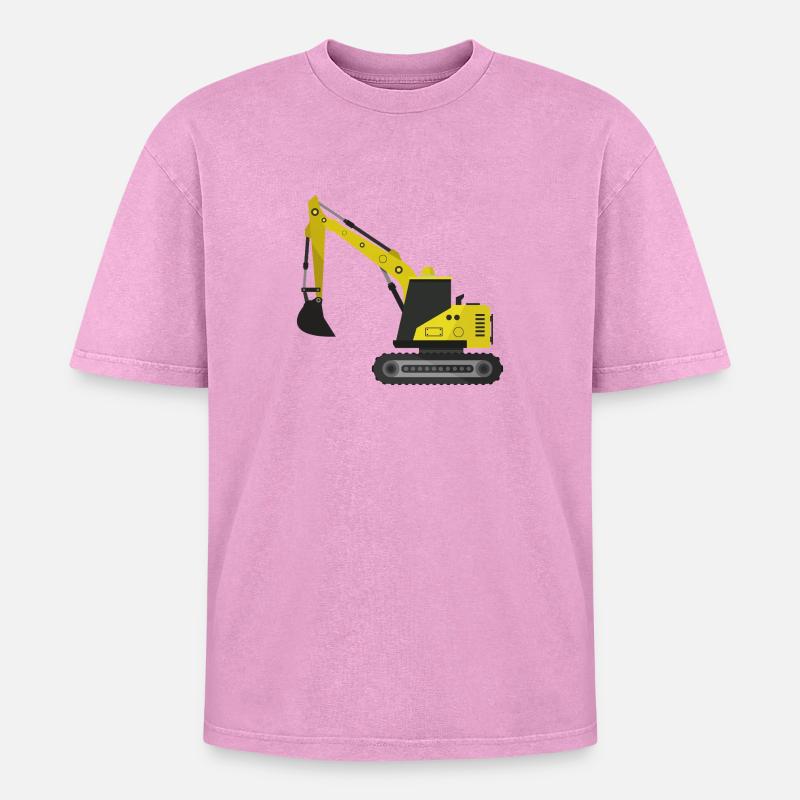 Bagger - Oversized Unisex Premium Acid-Washed T-Shirt - Pink Acid Wash