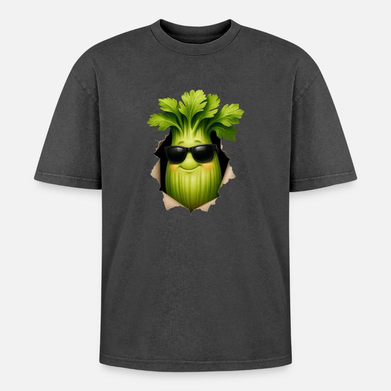 celery - Oversized Unisex Premium Acid-Washed T-Shirt - undefined