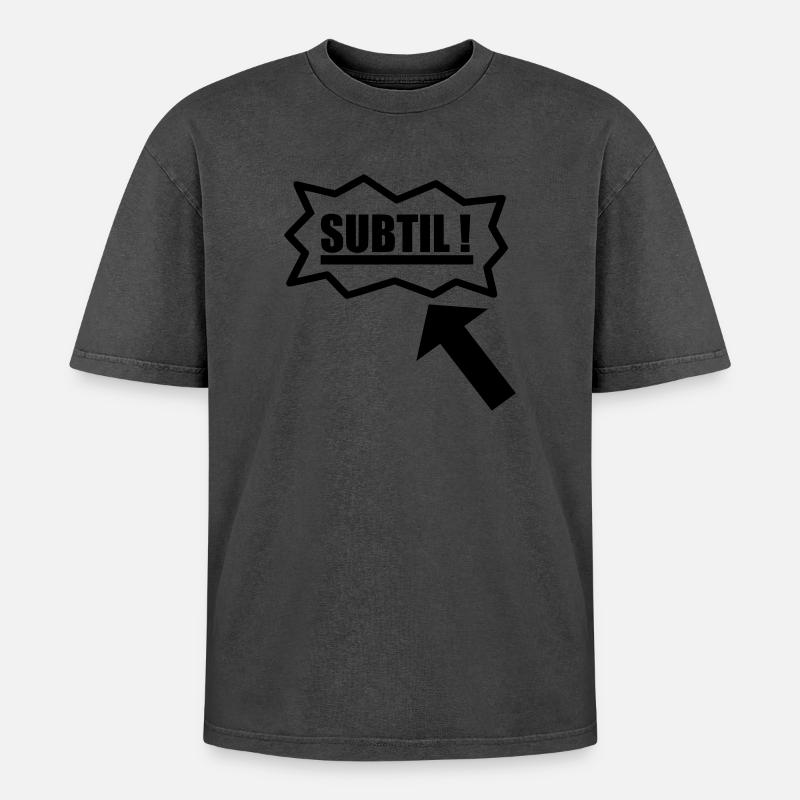 subtle - Oversized Unisex Premium Acid-Washed T-Shirt - undefined