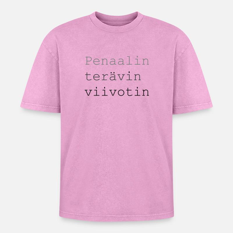 Sharpest - T-shirt Premium unisexe oversize acid-washed - rose délavé acide